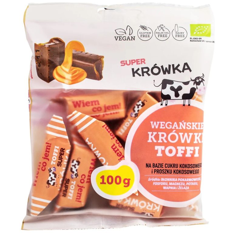 KRÓWKI O SMAKU TOFFI BEZMLECZNE BEZGLUTENOWE BIO 100 g - ME GUSTO (SUPER KRÓWKA)