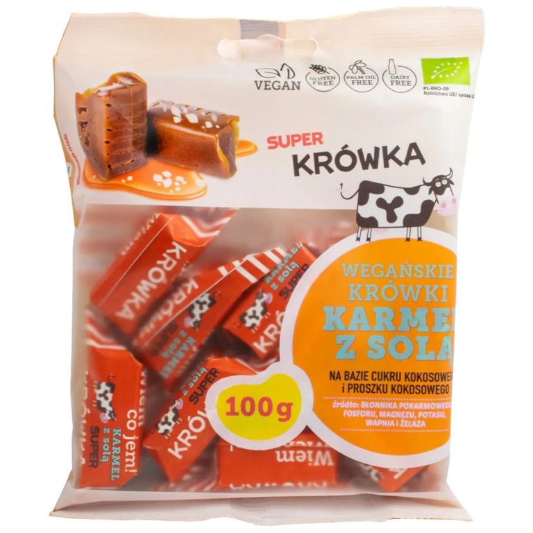 KRÓWKI SŁONY KARMEL BEZMLECZNE BEZGLUTENOWE BIO 100 g - ME GUSTO (SUPER KRÓWKA)