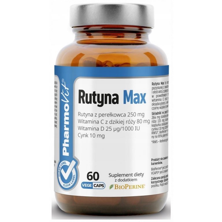 RUTYNA MAX BEZGLUTENOWA 60 KAPSUŁEK - PHARMOVIT (CLEAN LABEL)