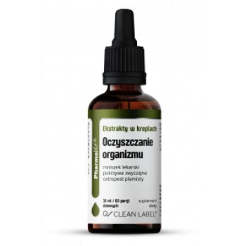 EKSTRAKTY W KROPLACH NA OCZYSZCZANIE ORGANIZMU BEZGLUTENOWE 30 ml - PHARMOVIT (CLEAN LABEL)