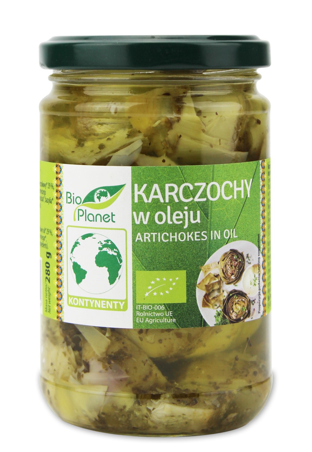 KARCZOCHY W OLEJU BIO 280 g - BIO PLANET