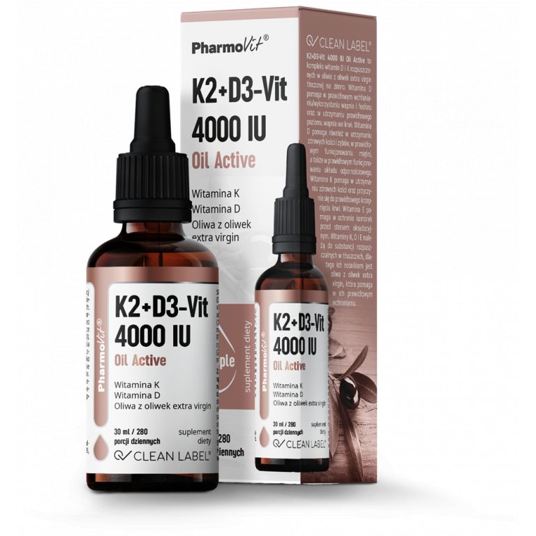 WITAMINA K2 + D3 W KROPLACH BEZGLUTENOWE 30 ml - PHARMOVIT (CLEAN LABEL)