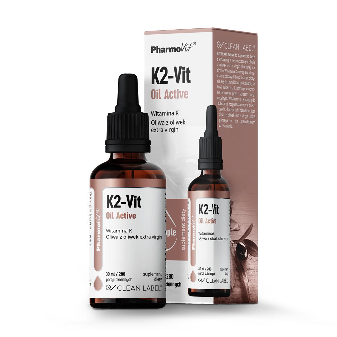 WITAMINA K2 W KROPLACH (75 µg) BEZGLUTENOWA 30 ml - PHARMOVIT (CLEAN LABEL)