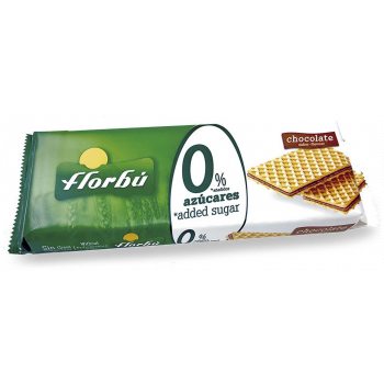 WAFELKI Z KREMEM KAKAOWYM BEZ DODATKU CUKRU 150 g - FLORBU