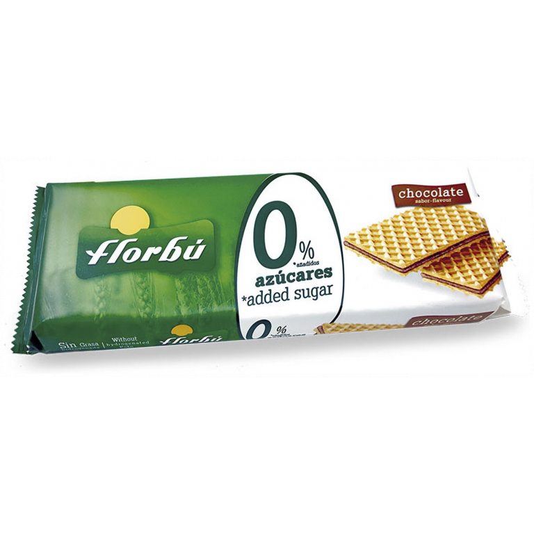 WAFELKI Z KREMEM KAKAOWYM BEZ DODATKU CUKRU 150 g - FLORBU