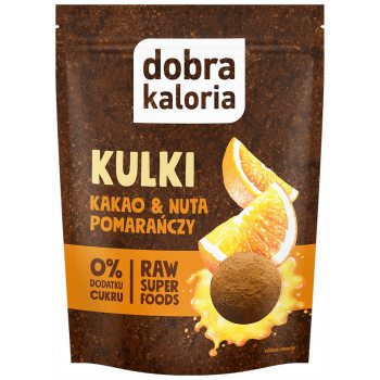 KULKI DAKTYLOWE KAKAO & NUTA POMARAŃCZY BEZ DODATKU CUKRÓW 65 g - DOBRA KALORIA