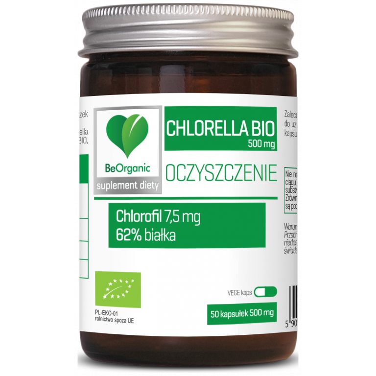 CHLORELLA BIO (500 mg) 50 KAPSUŁEK - BE ORGANIC