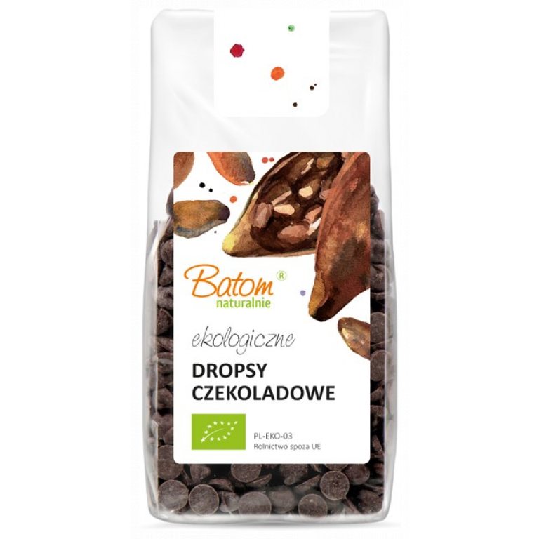 DROPSY CZEKOLADOWE Z CIEMNEJ CZEKOLADY BIO 125 g - BATOM