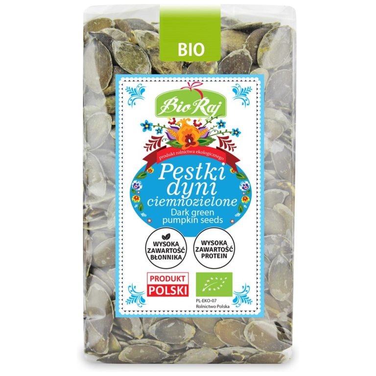 PESTKI DYNI CIEMNOZIELONE BIO (POLSKA) 300 g - BIO RAJ