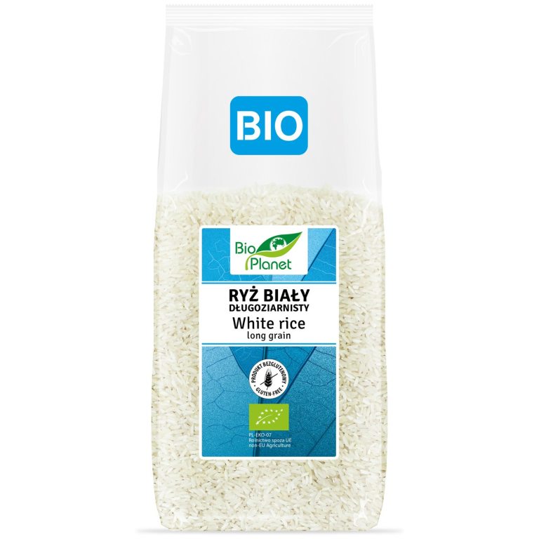 RYŻ BIAŁY DŁUGOZIARNISTY BEZGLUTENOWY BIO 1 kg - BIO PLANET