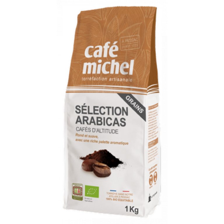 KAWA ZIARNISTA ARABICA 100 % SELECTION FAIR TRADE BIO 1 kg - CAFE MICHEL