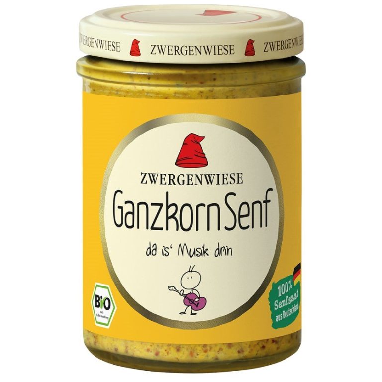 MUSZTARDA FRANCUSKA BEZGLUTENOWA BIO 160 ml - ZWERGENWIESE