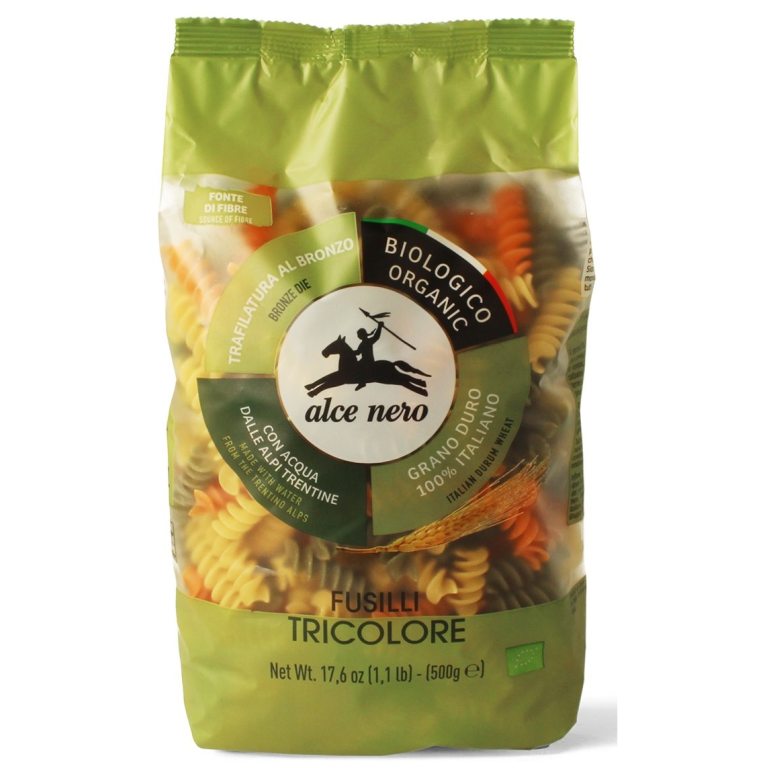 MAKARON (SEMOLINOWY TRÓJKOLOROWY) ŚWIDERKI BIO 500 g - ALCE NERO