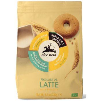 CIASTKA MLECZNE Z OLIWĄ Z OLIWEK EXTRA VIRGIN (14 %) BIO 250 g - ALCE NERO