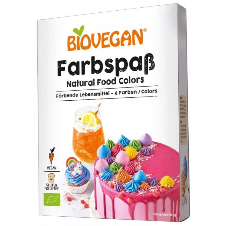 BARWNIKI SPOŻYWCZE BEZGLUTENOWE BIO (6 x 8 g) 48 g - BIOVEGAN