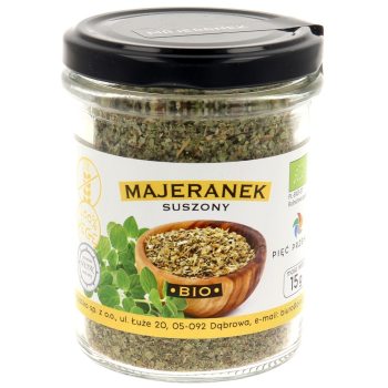 MAJERANEK SUSZONY BEZGLUTENOWY BIO 15 g - PIĘĆ PRZEMIAN