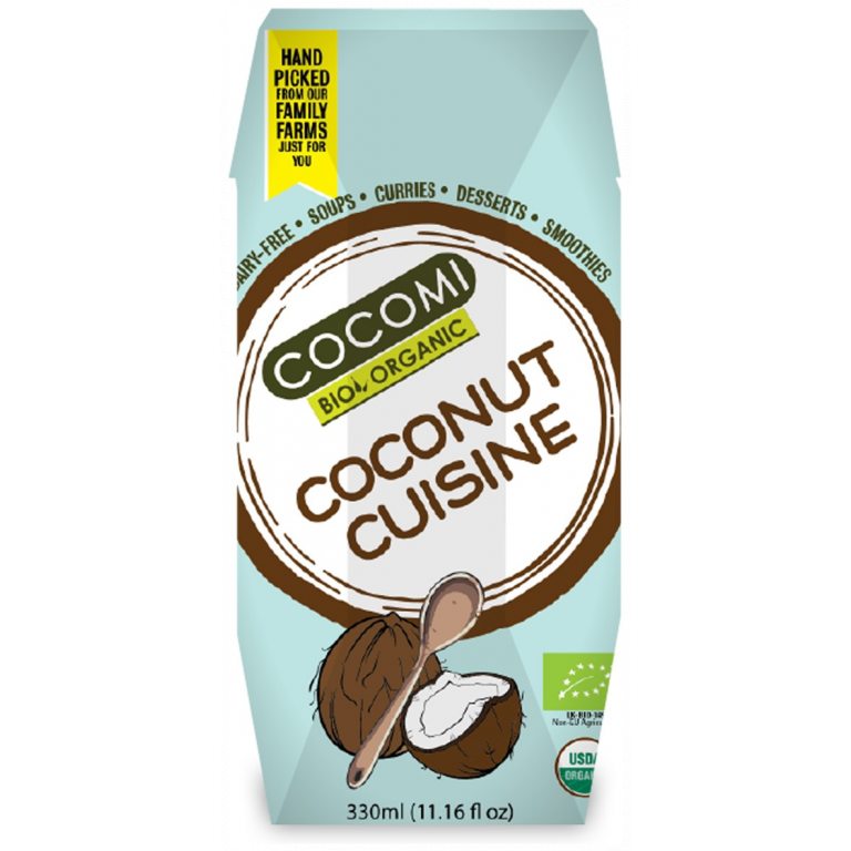 COCONUT MILK - NAPÓJ KOKOSOWY BEZ GUMY GUAR (17 % TŁUSZCZU) BIO 330 ml - COCOMI