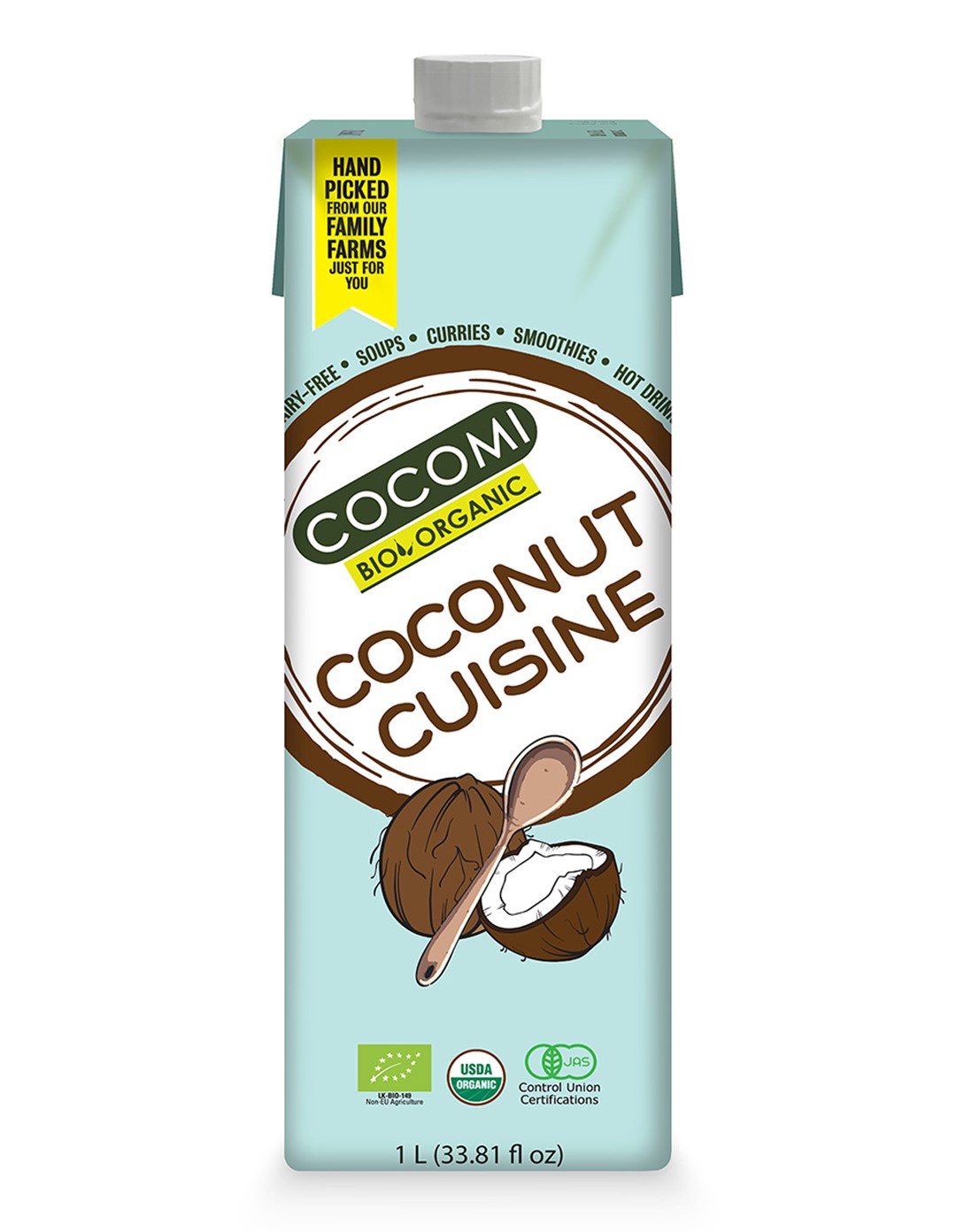 COCONUT MILK - NAPÓJ KOKOSOWY (17 % TŁUSZCZU) BIO 1 L - COCOMI