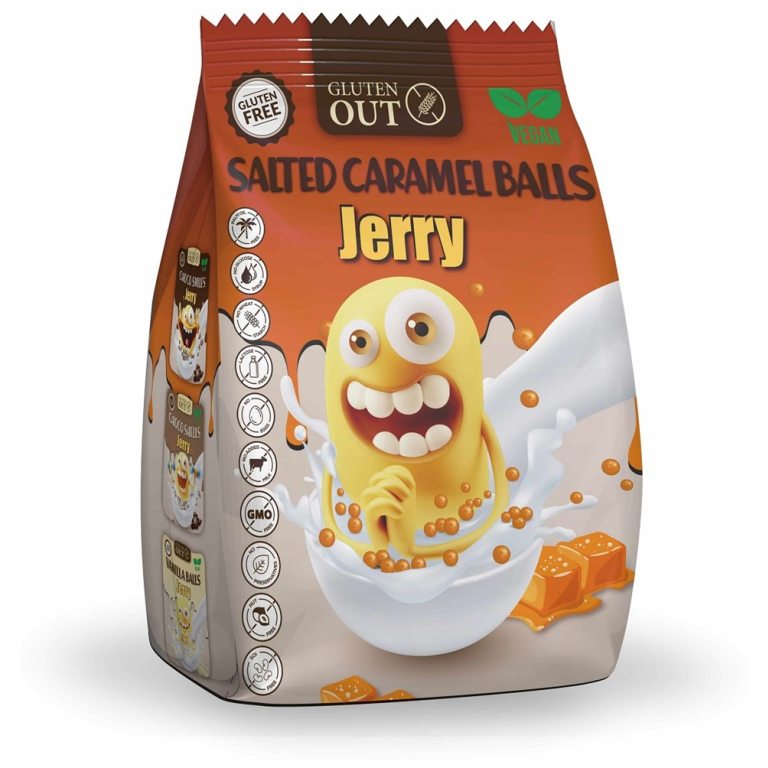 KULKI ZBOŻOWE O SMAKU KARMELOWYM BEZGLUTENOWE 375 g - JERRY GLUTEN OUT