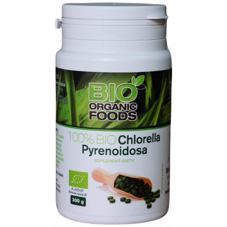 CHLORELLA PYRENOIDOSA BIO (250 mg) 1200 TABLETEK - BIO ORGANIC FOODS