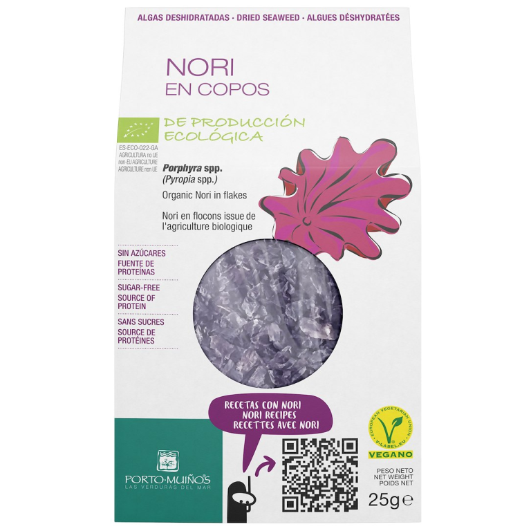 ALGI MORSKIE SUSZONE - NORI PŁATKI BIO 25 g - PORTO MUINOS