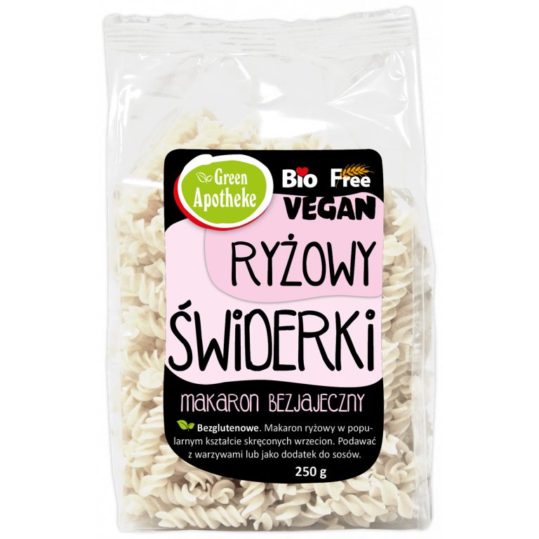 MAKARON (RYŻOWY) ŚWIDERKI FUSILLI BEZGLUTENOWY BIO 250 g - APOTHEKE