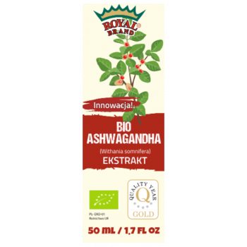 ASHWAGANDHA EKSTRAKT W KROPLACH BIO 50 ml - ROYAL BRAND