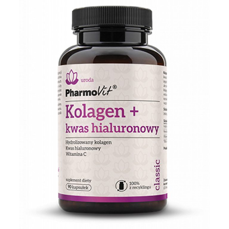 KOLAGEN + KWAS HIALURONOWY BEZGLUTENOWY 90 KAPSUŁEK - PHARMOVIT (CLASSIC)