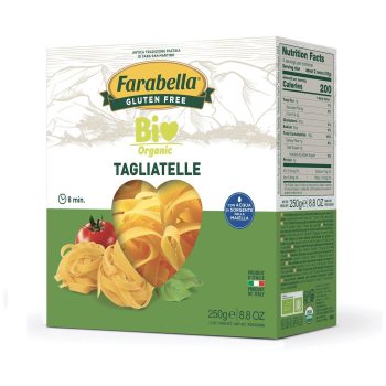 MAKARON (KUKURYDZIANO - RYŻOWY) TAGLIATELLE BEZGLUTENOWY BIO 250 g - FARABELLA