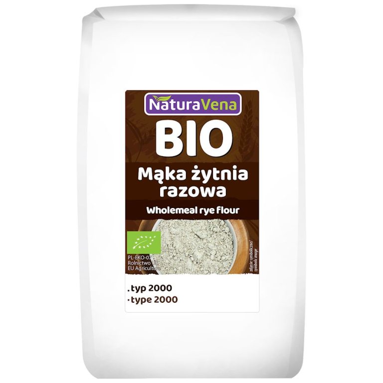 MĄKA ŻYTNIA RAZOWA TYP 2000 BIO 1 kg - NATURAVENA