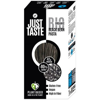 MAKARON PROTEINOWY (Z FASOLI CZARNEJ I SOI ZIELONEJ) SPAGHETTI BEZGLUTENOWY BIO 250 g - JUST TASTE
