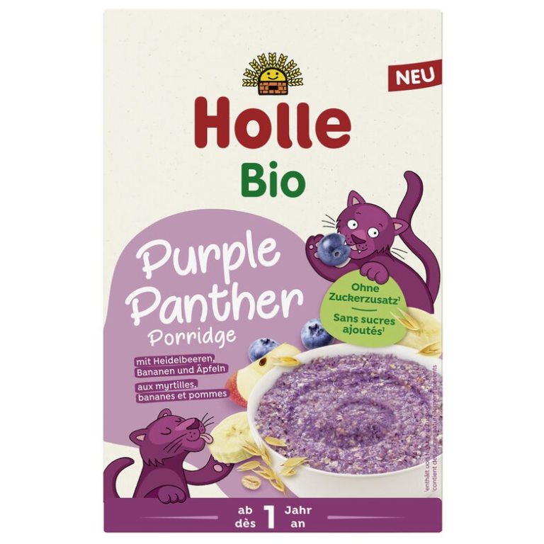 OWSIANKOWA PANTERA BANAN - JABŁKO - JAGODA BEZ DODATKU CUKRÓW OD 1 ROKU BIO 200 g - HOLLE