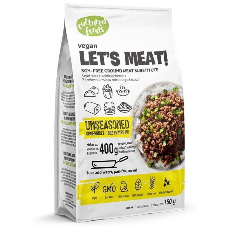 ZAMIENNIK MIĘSA MIELONEGO BEZ PRZYPRAW BEZGLUTENOWY 150 g - CULTURED FOODS
