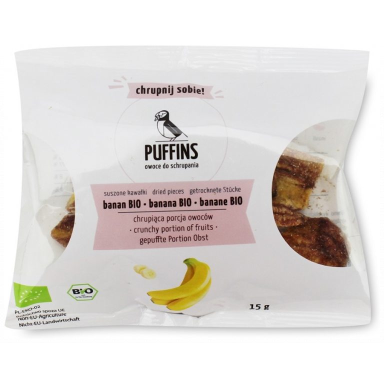 BANAN PUFFINGOWANY BIO 15 g - PUFFINS