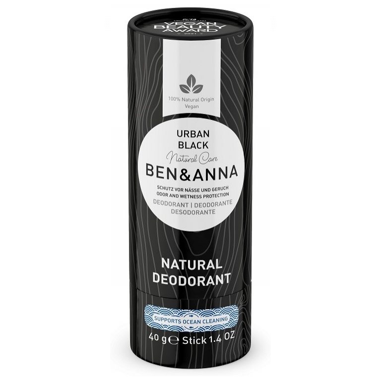 DEZODORANT W SZTYFCIE NA BAZIE SODY URBAN BLACK ECO 40 g - BEN & ANNA