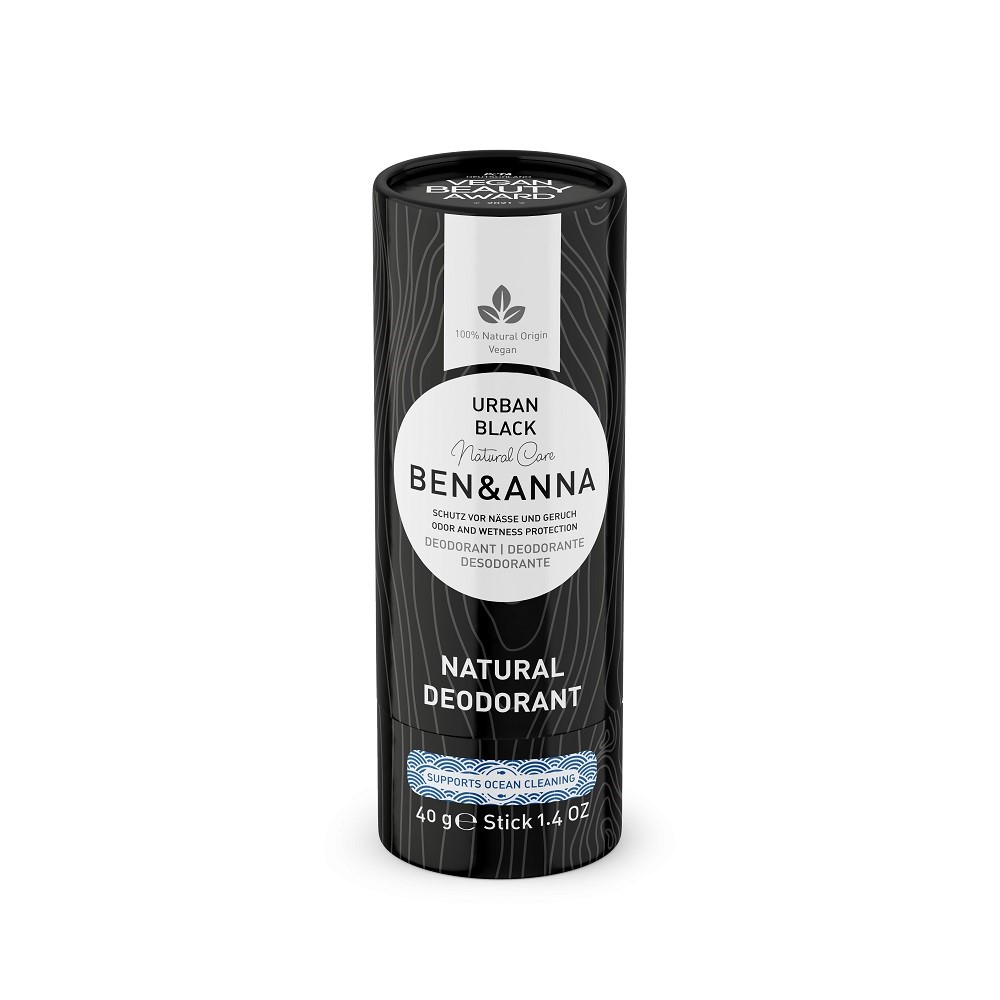 DEZODORANT W SZTYFCIE NA BAZIE SODY URBAN BLACK ECO 40 g - BEN & ANNA