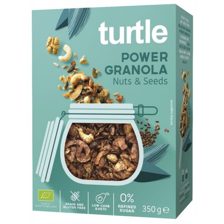 GRANOLA ORZECHY - NASIONA BEZGLUTENOWA BIO 350 g - TURTLE