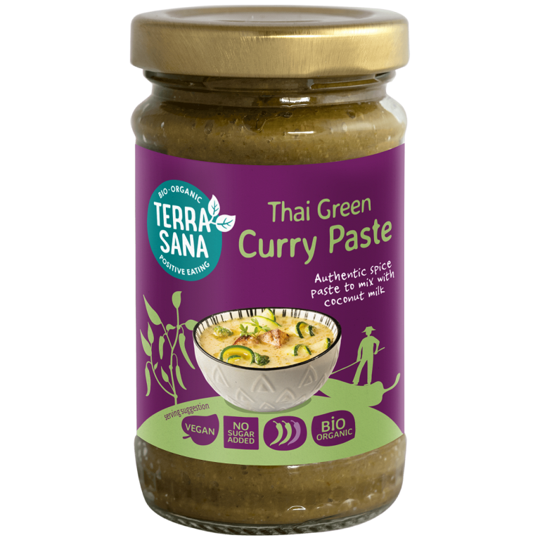 PASTA TAJSKA ZIELONE CURRY BIO 120 g - TERRASANA