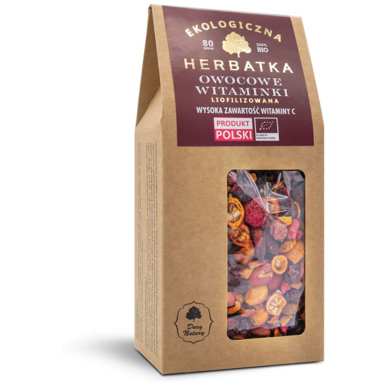 HERBATKA LIOFILIZOWANA OWOCOWE WITAMINKI BIO 80 g - DARY NATURY