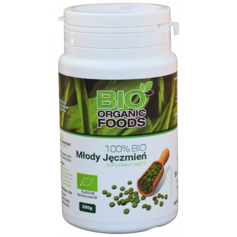 SOK Z MŁODEGO JĘCZMIENIA BIO (500 mg) 560 TABLETEK - BIO ORGANIC FOODS