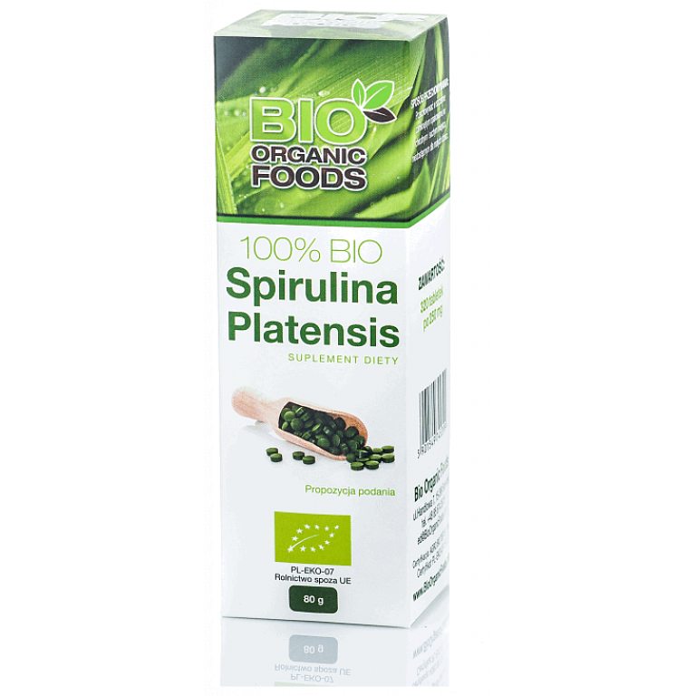 SPIRULINA PLATENSIS BIO (250 mg) 320 TABLETEK - BIO ORGANIC FOODS