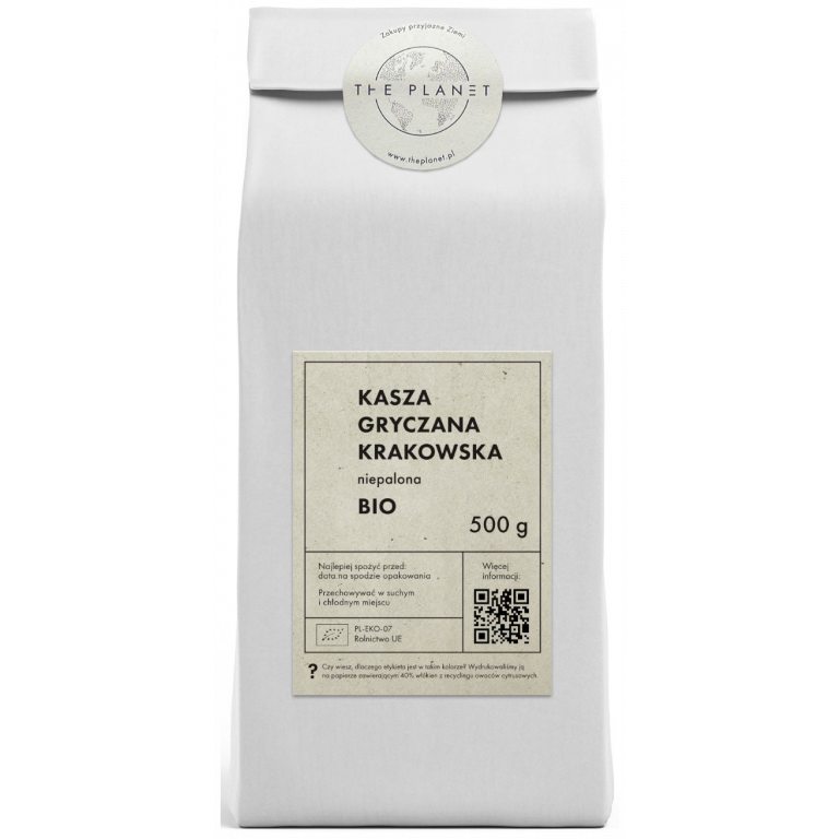 KASZA GRYCZANA KRAKOWSKA NIEPALONA BIO 500 g - THE PLANET