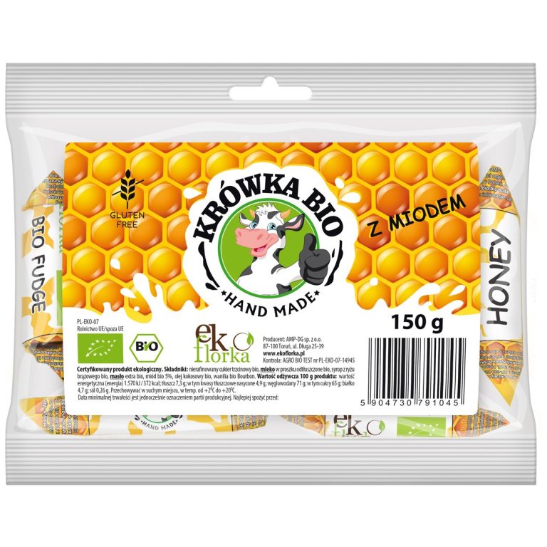 KRÓWKI Z MIODEM BEZGLUTENOWE BIO 150 g - EKOFLORKA