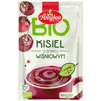 KISIEL INSTANT O SMAKU WIŚNIOWYM BEZGLUTENOWY BIO 30 g - AMYLON