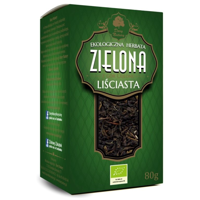 HERBATA ZIELONA LIŚCIASTA BIO 80 g - DARY NATURY