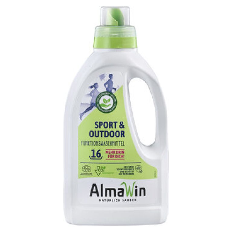 PŁYN DO PRANIA SPORTOWYCH UBRAŃ (KONCENTRAT) ECO 750 ml (16 PRAŃ) - ALMAWIN