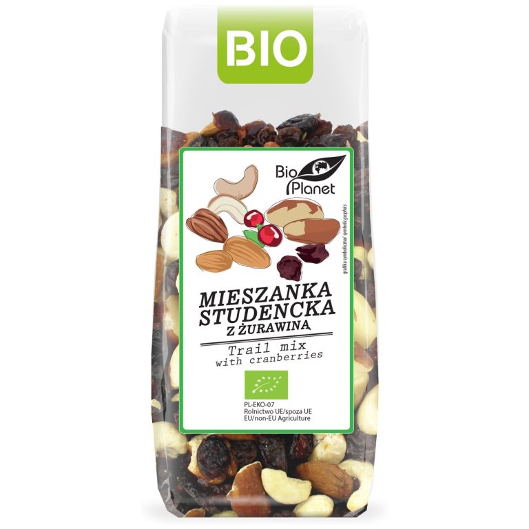 MIESZANKA STUDENCKA Z ŻURAWINĄ BIO 150 g - BIO PLANET