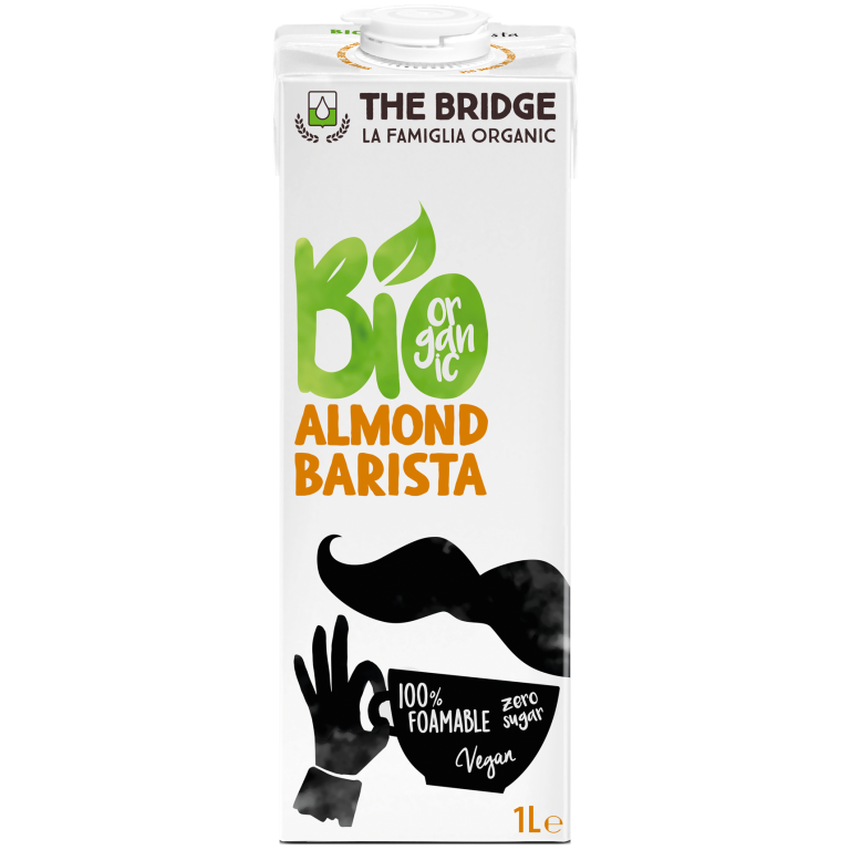 NAPÓJ MIGDAŁOWY BARISTA BEZ DODATKU CUKRÓW BEZGLUTENOWY BIO 1 L - THE BRIDGE