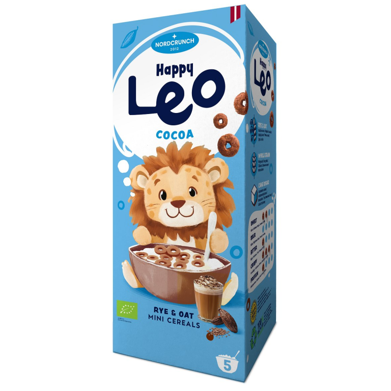 KÓŁKA ZBOŻOWE KAKAOWE DLA DZIECI BIO 150 g - NORDCRUNCH (HAPPY LEO)