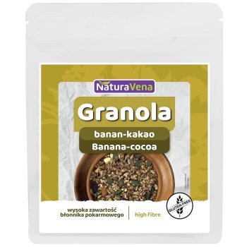 GRANOLA BANAN-KAKAO BEZGLUTENOWA 200 g - NATURAVENA